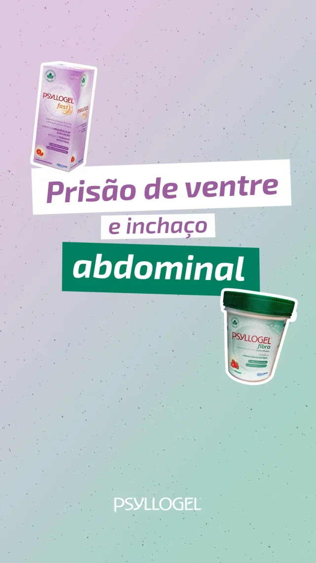 Se estás inchado/a por não conseguires ir à casa de banho regularmente, descomplica: com uma alimentação equilibrada e rica em fibra, e com a ajuda dos suplementos Psyllogel, podes voltar aos eixos e recuperar a leveza de um trânsito intestinal regulado. 😌

Os suplementos alimentares não devem ser utilizados como substitutos de um regime alimentar equilibrado e de um modo de vida saudável.
Mantenha fora da vista e do alcance das crianças. Não exceder a toma diária recomendada. Tome pelo menos duas horas antes ou duas horas após a toma de medicamentos