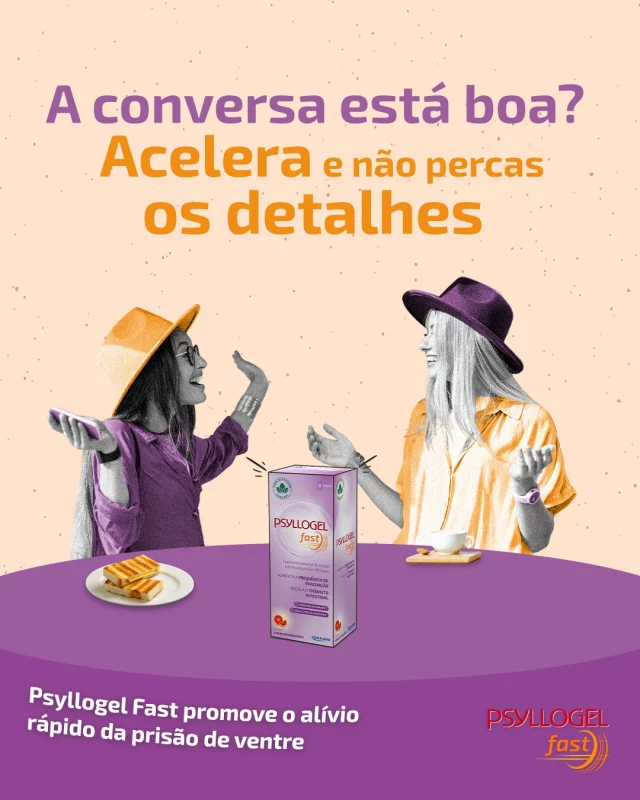 Estás a ouvir a melhor fofoca, mas as cólicas e outros sinais de obstipação distraem-te constantemente? 🫠

Psyllogel fast ajuda a acelerar o trânsito intestinal, para que o teu ritmo intestinal se restabeleça com naturalidade e os encontros com amigos voltem a ter a animação de sempre. 🍃🧡
.
.
.
Psyllogel® fast é um suplemento alimentar. Os suplementos alimentares não devem ser utilizados como substitutos de um regime alimentar equilibrado e de um modo de vida saudável. Mantenha fora da vista e do alcance das crianças. Não exceder a toma diária recomendada. Tome pelo menos duas horas antes ou duas horas após a toma de medicamentos.

*Devido à presença de Psyllium, que contribui para a regularidade do trânsito intestinal e para o volume e a consistência normais das fezes, e de Lactitol, que contribui para o funcionamento normal do intestino através do aumento da frequência das evacuações (o efeito benéfico é obtido com o consumo de 10 g de Lactitol (1 stick).