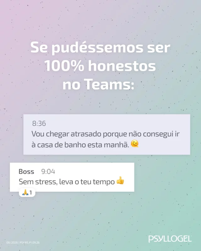 Já te aconteceu? 👀
Dá tempo ao tempo na fase de evacuação (e, se precisares de um aliado, Psyllogel está sempre pronto a ajudar! 🙌)
.
.
.
Psyllogel® fibra é um suplemento alimentar. Os suplementos alimentares não devem ser utilizados como substitutos de um regime alimentar equilibrado e de um modo de vida saudável. Mantenha fora da vista e do alcance das crianças. Não exceder a toma diária recomendada. Tome pelo menos duas horas antes ou duas horas após a toma de medicamentos.